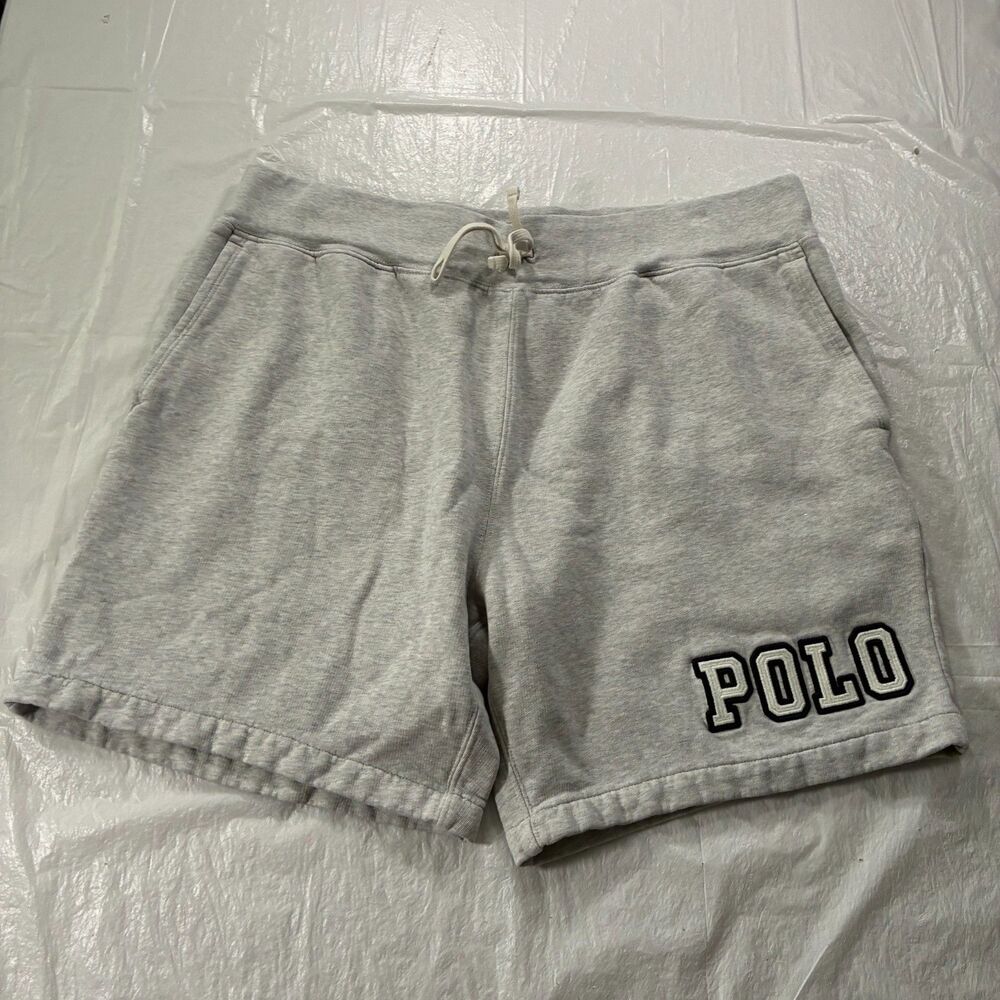 Polo Ralph Lauren Grey Spellout Logo Fleece Shorts Men’s XXL